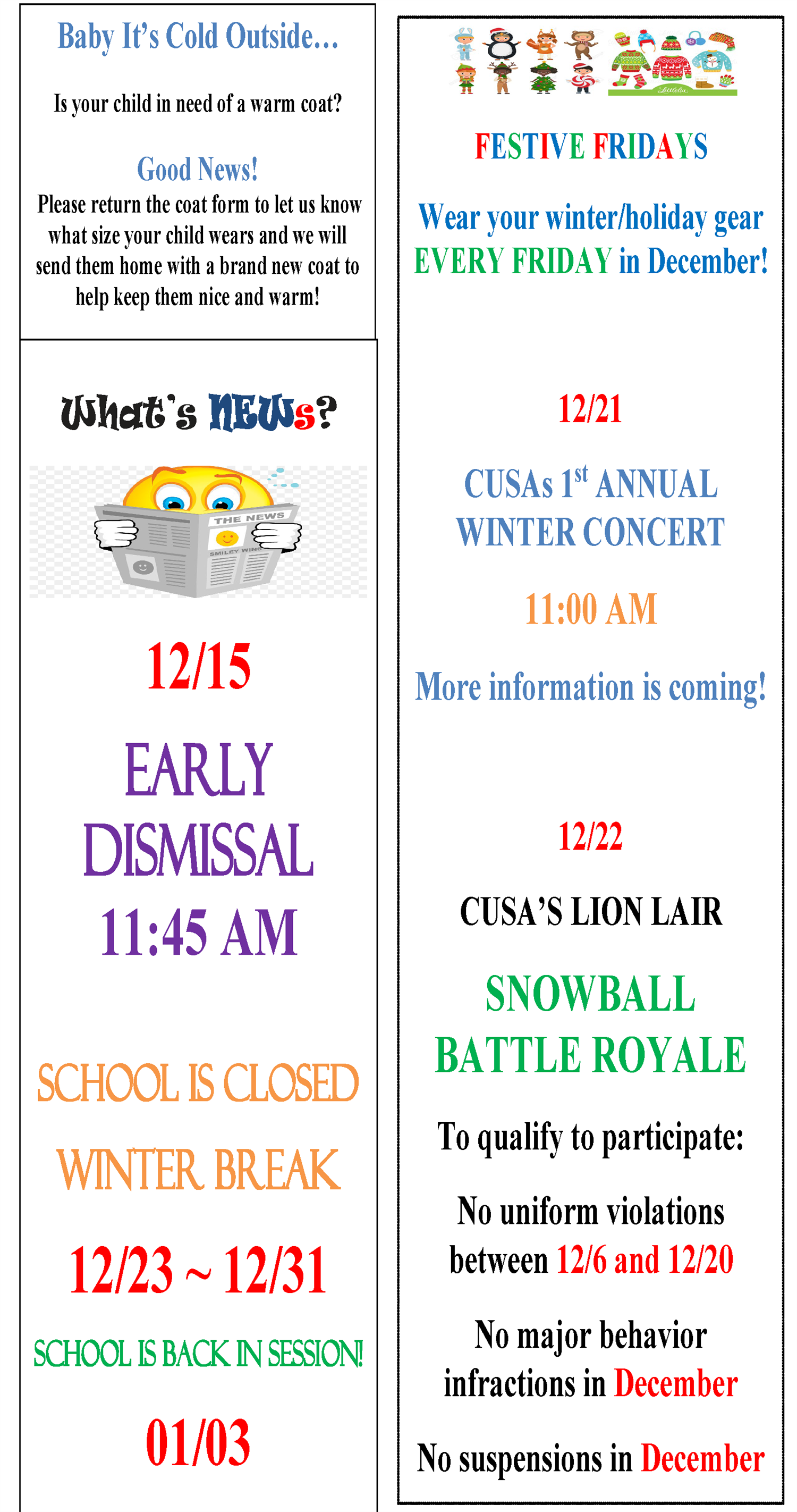 Principal's Newsletter Page 2
